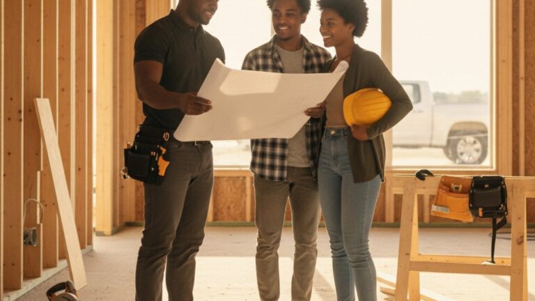 How do new home construction loans work for a first-time buyer?