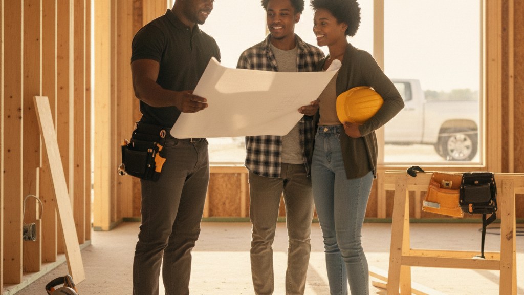 How do new home construction loans work for a first-time buyer?
