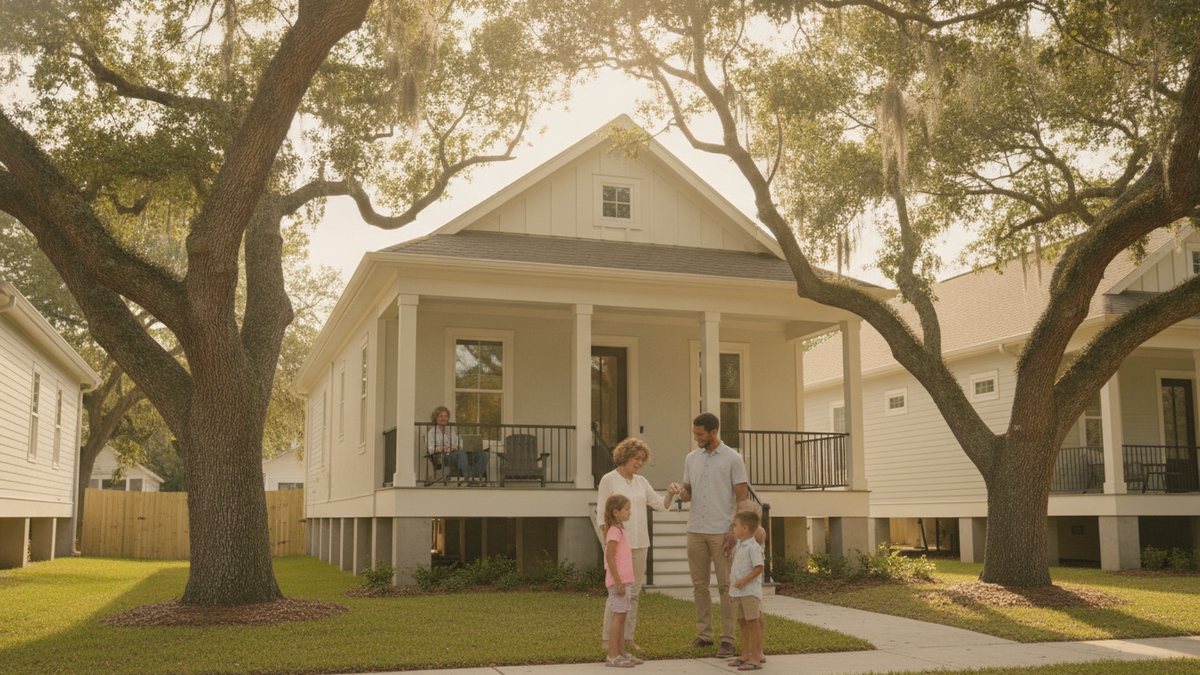 How does a family opportunity mortgage work for a first-time buyer?