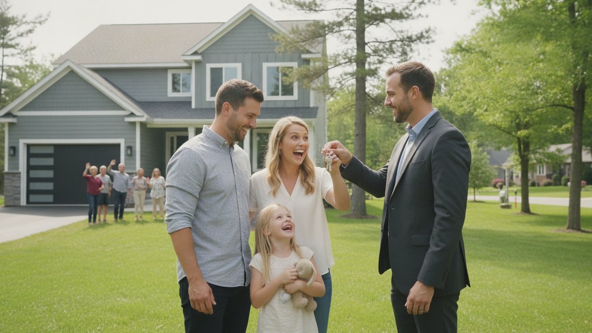 How does construction financing work for a first-time buyer?